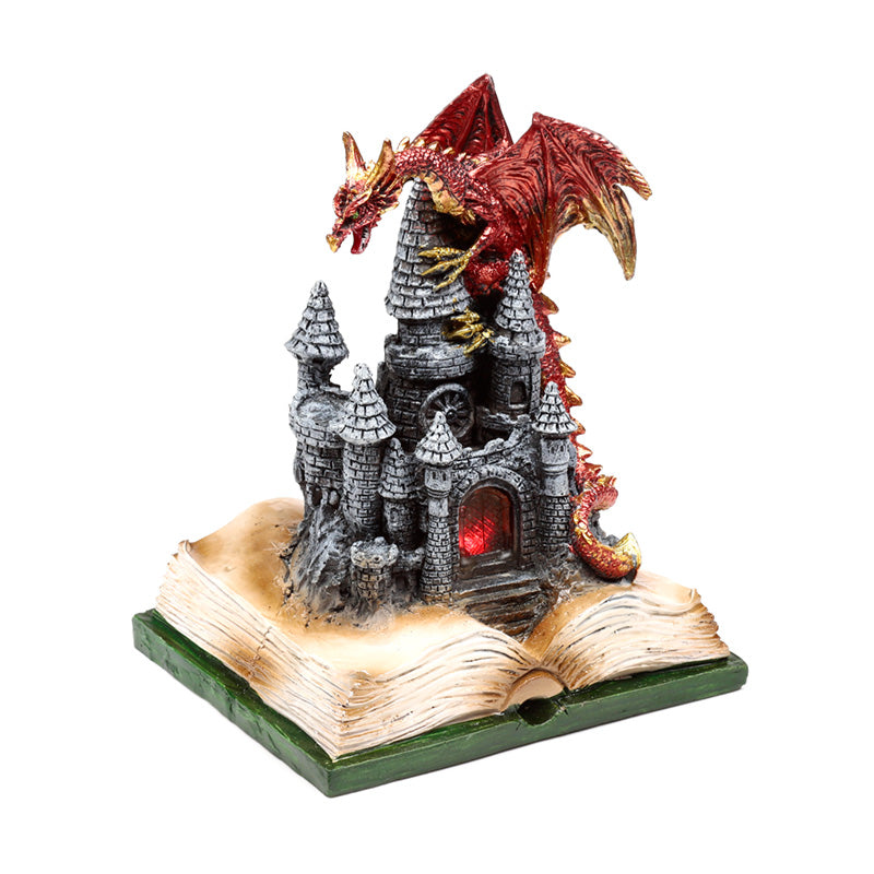 Dark Legends LED Dragon with fairytale castle backdrop