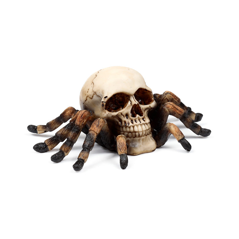 Gothic decorative skull ornament with spider legs