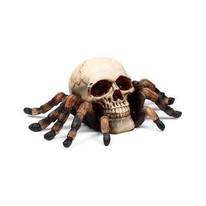 Gothic decorative skull ornament with spider legs