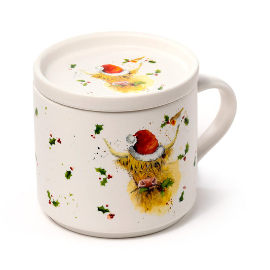 Porcelain mug with Highland Coo Cow design