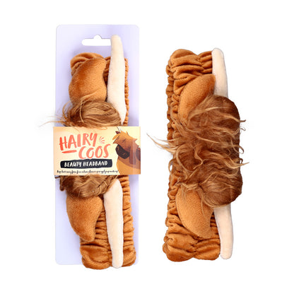 Cute and practical beauty headband featuring Highland Cow