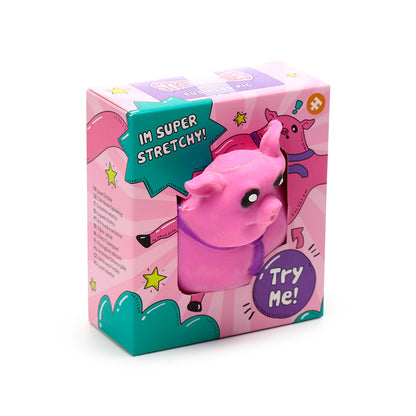 Business Pig in Tie Stretchy Toy displayed on desk