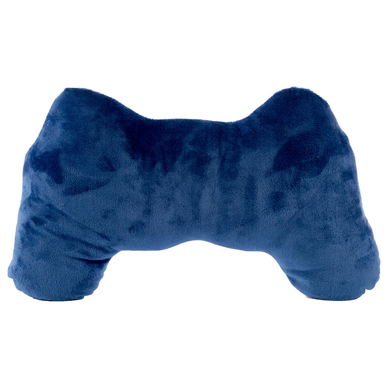 Plush game controller cushion in gaming chair