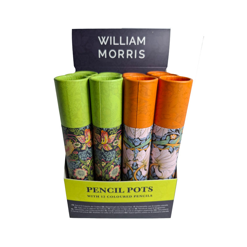 Large Colouring Pencil Tube featuring William Morris designs