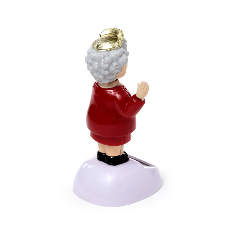 Detailed view of Solar Pal ornament of Queen Elizabeth