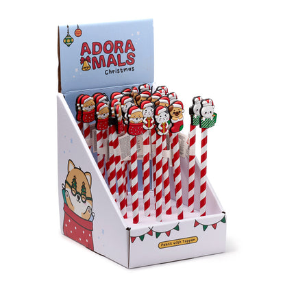 Christmas Adoramals Pencil with PVC Topper - festive character