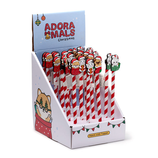 Christmas Adoramals Pencil with PVC Topper - festive character