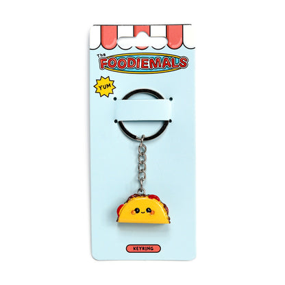 Foodiemals Frida the Taco Novelty Keyring - Front View