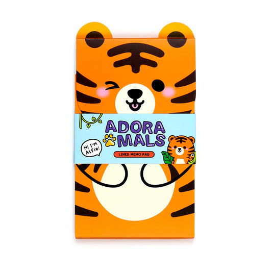 Adoramals Tiger Flip Open Shaped Memo Pad Cover