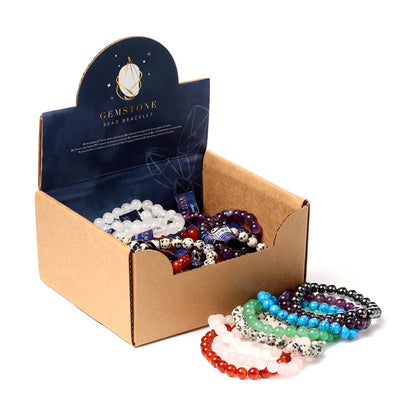 Elegant gemstone beaded bracelet showcasing natural beauty
