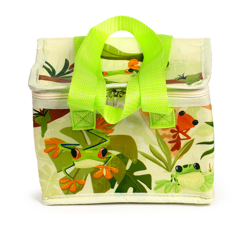 Tropical Frogs RPET Cool Bag with zip closure