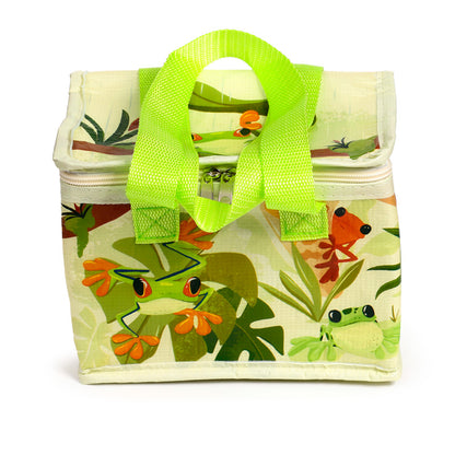 Tropical Frogs RPET Cool Bag with zip closure
