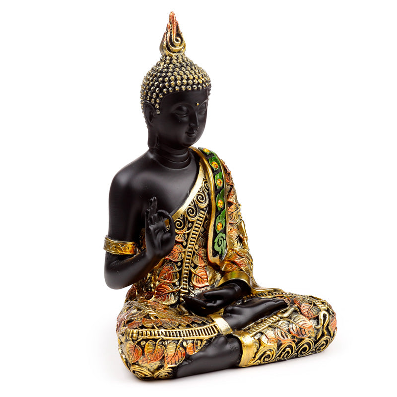 Collectible Black & Orange Gold Thai Buddha