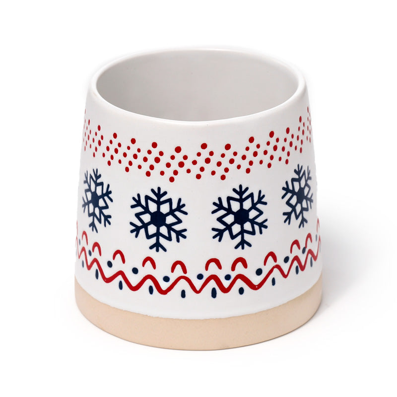 Charming Christmas Mug with snowflake design