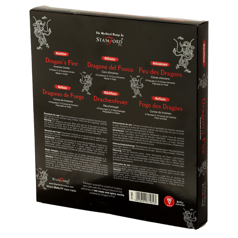 Close-up of Dragon's Fire incense cone