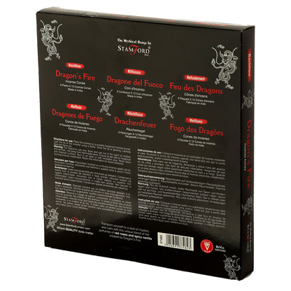 Close-up of Dragon's Fire incense cone