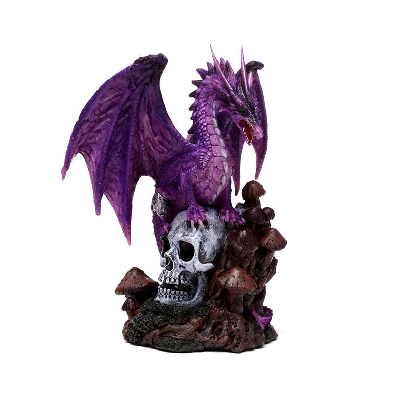 Enchanted Nightmare Dragon Amethyst Skull