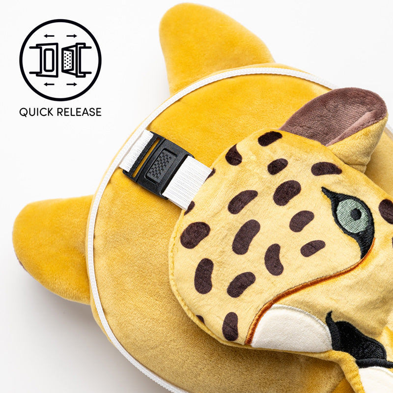 Leopard Travel Pillow and Eye Mask Set