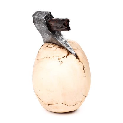 Unique Skull with Axe Collectible Ornament