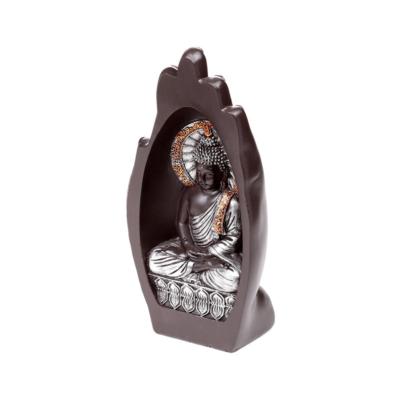 Elegant Silver and Black Buddha Ornament