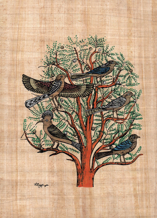 Egyptian papyrus painting of the Tree of Life