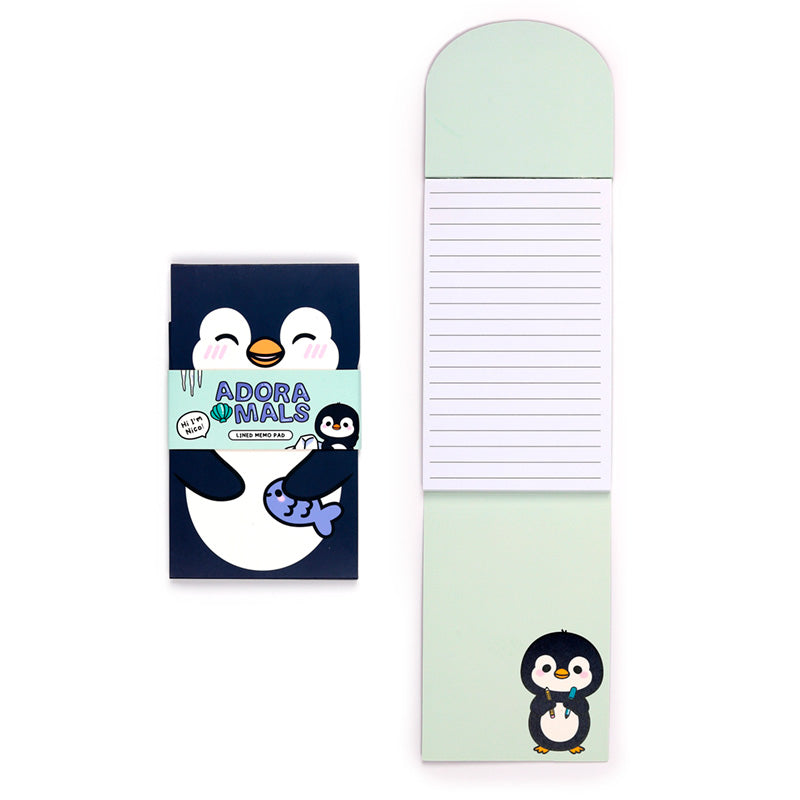 Adoramals Penguin Memo Pad displayed with other decor