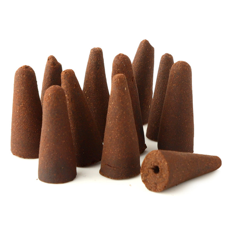 Burning Stamford Jasmine Backflow Incense Cone