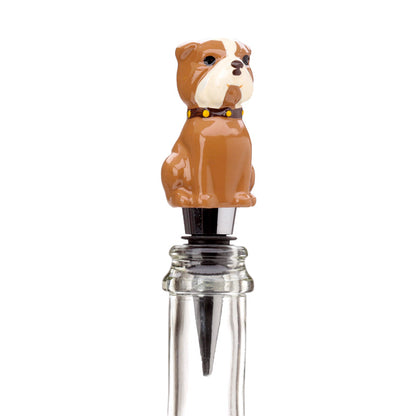 British Bulldog Novelty Bottle Stopper - Side View