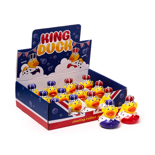 King Duck Bath Time Toy in vibrant colours