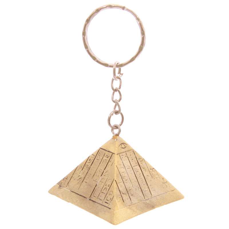 Close-up of Novelty Egyptian Keyring detailing