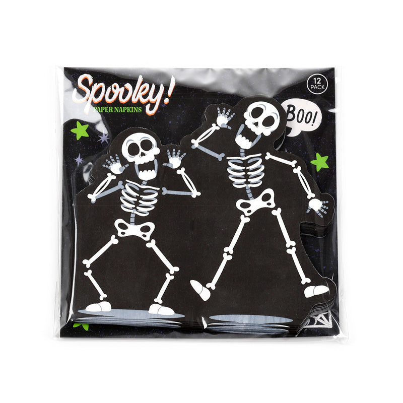 Pack of 12 Halloween Skeleton Napkins