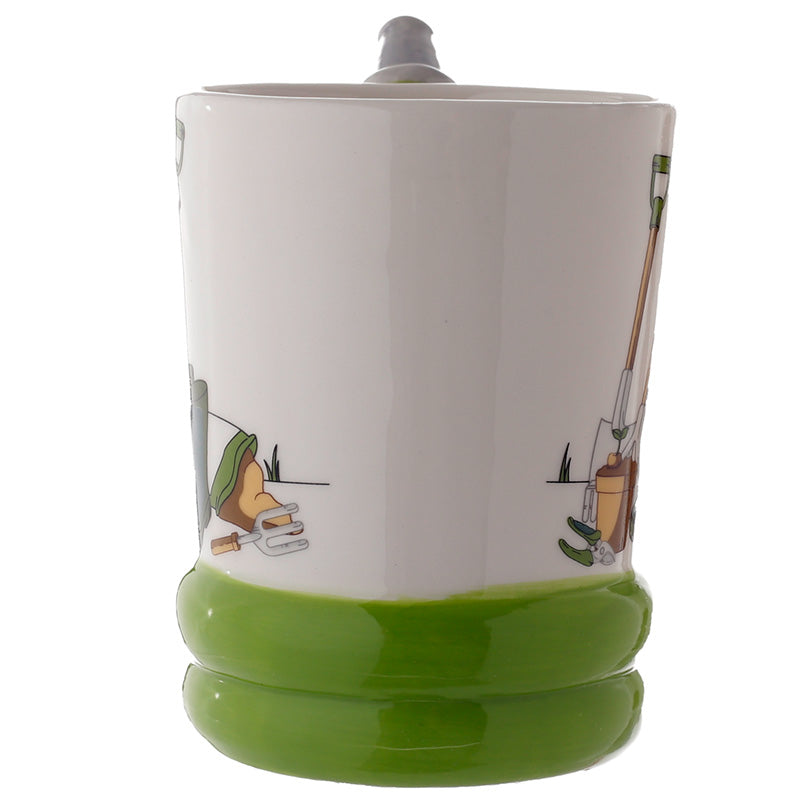 Garden Hose Shaped Handle Ceramic Mug - Side View
