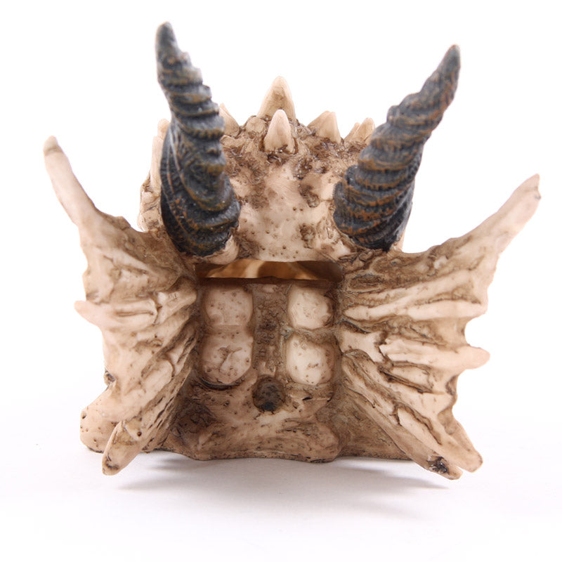 Fantasy Dragon Skull Money Box - top view