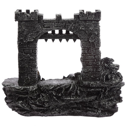Intricate resin design of the knight display stand