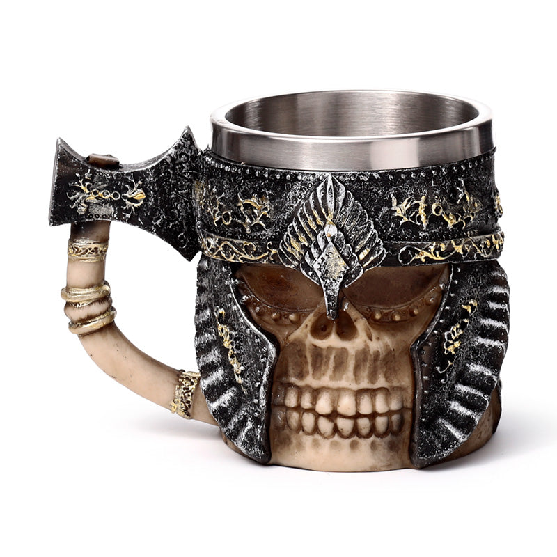 Intricate Skull Motif Decorative Tankard