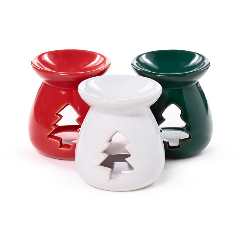 Elegant Ceramic Christmas Oil Burner in festive setting