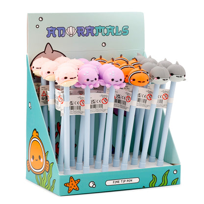Adoramals Sealife Fine Tip Pen with marine creature topper