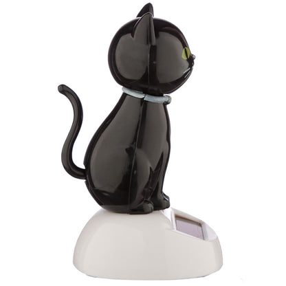 Lucky Black Cat solar ornament for indoor and outdoor use