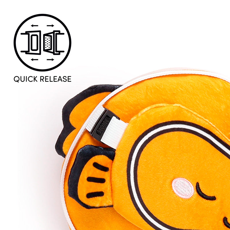 Relaxeazzz Travel Pillow and Eye Mask in travel setting