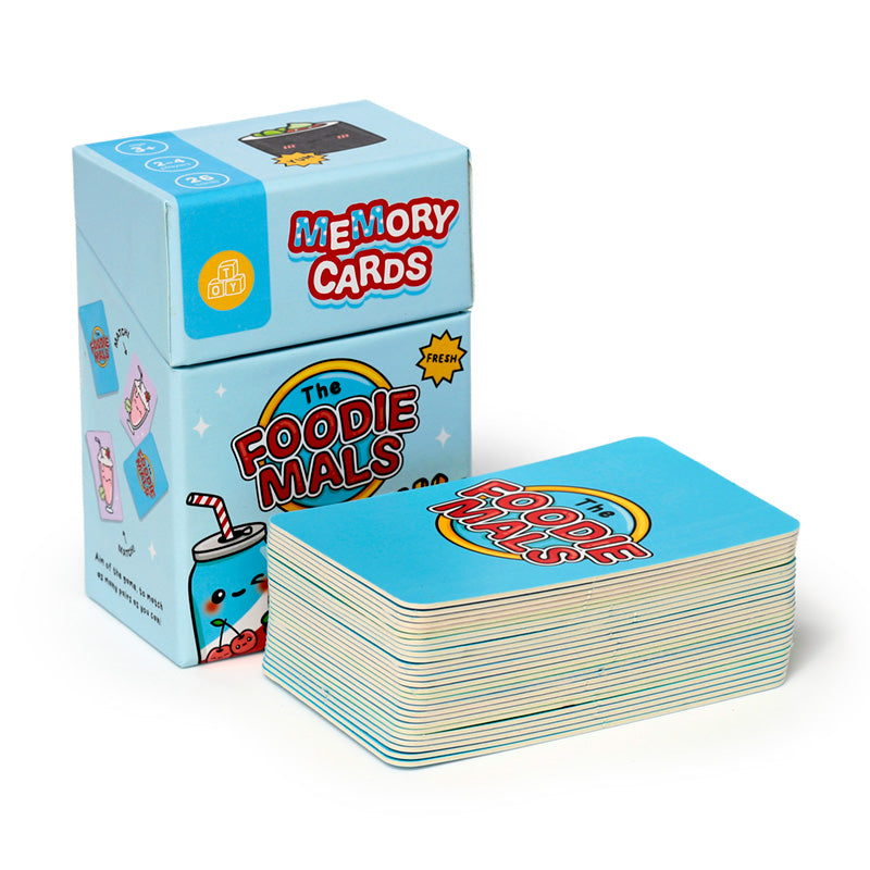 Kids Memory Cat Set - Foodiemals game setup