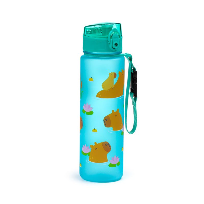600ml Shatterproof Pop Top Water Bottle with Capybara Design