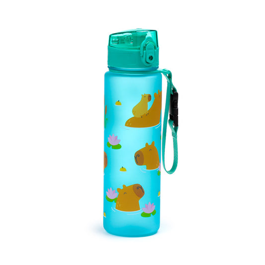 600ml Shatterproof Pop Top Water Bottle with Capybara Design