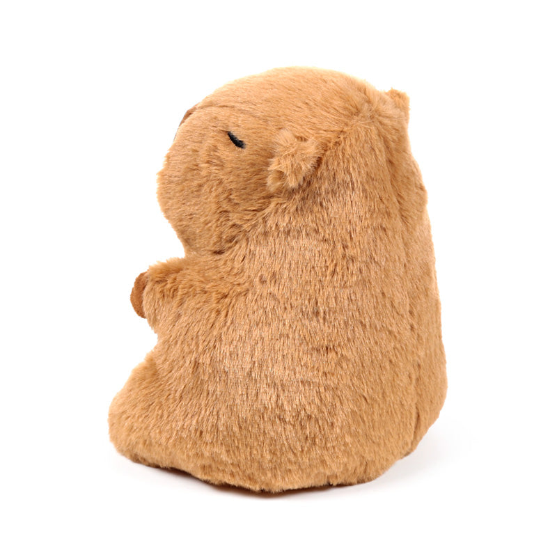 Whimsical plush capybara door stop