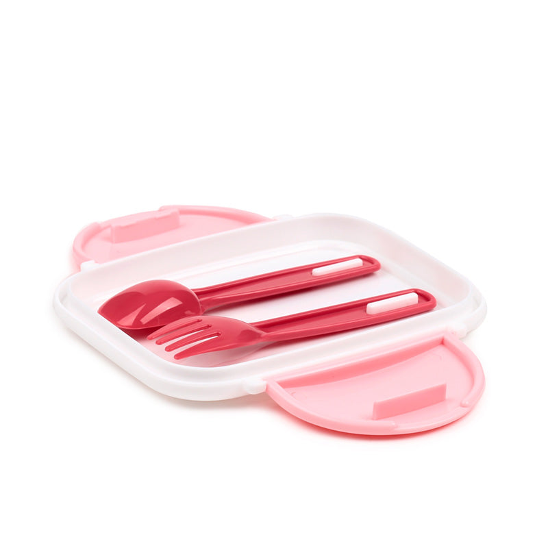 Moomin Bento Clip Lock Lunch Box with Cutlery - Close Up