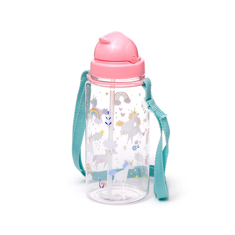 Unicorn Magic Water Bottle with Flip Straw