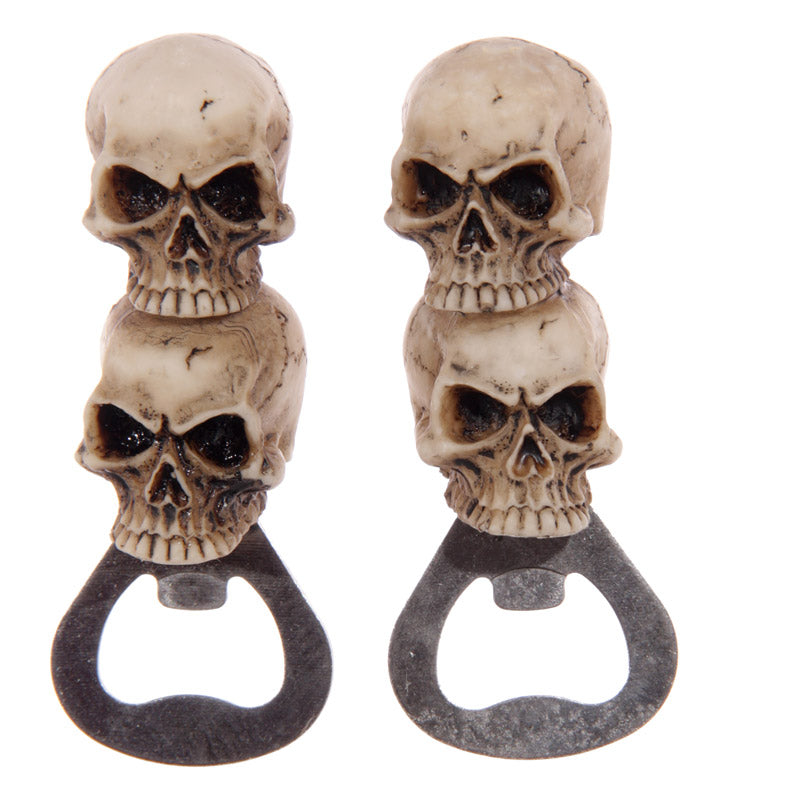 Double Skull Bottle Opener - Gothic Design