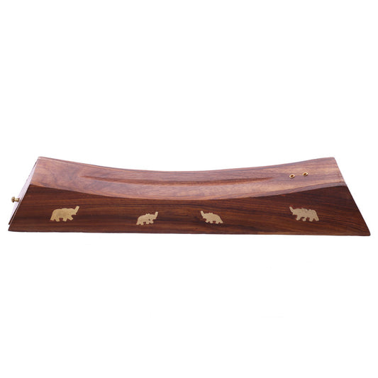 Sheesham Wood Elephant Incense Stick Box