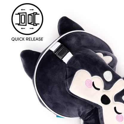 Luna the Husky Travel Pillow and Eye Mask Set