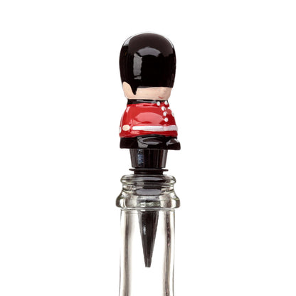Close-up of London Guardsman Bottle Stopper