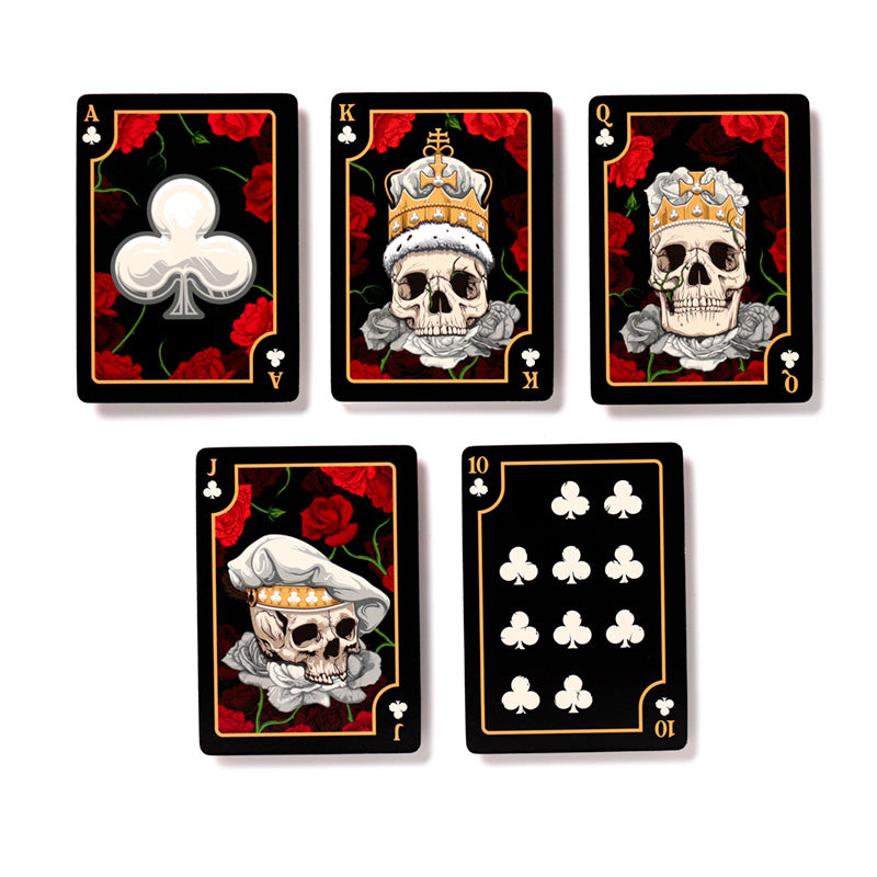 Skulls and Roses Playing Cards - Artistic Display